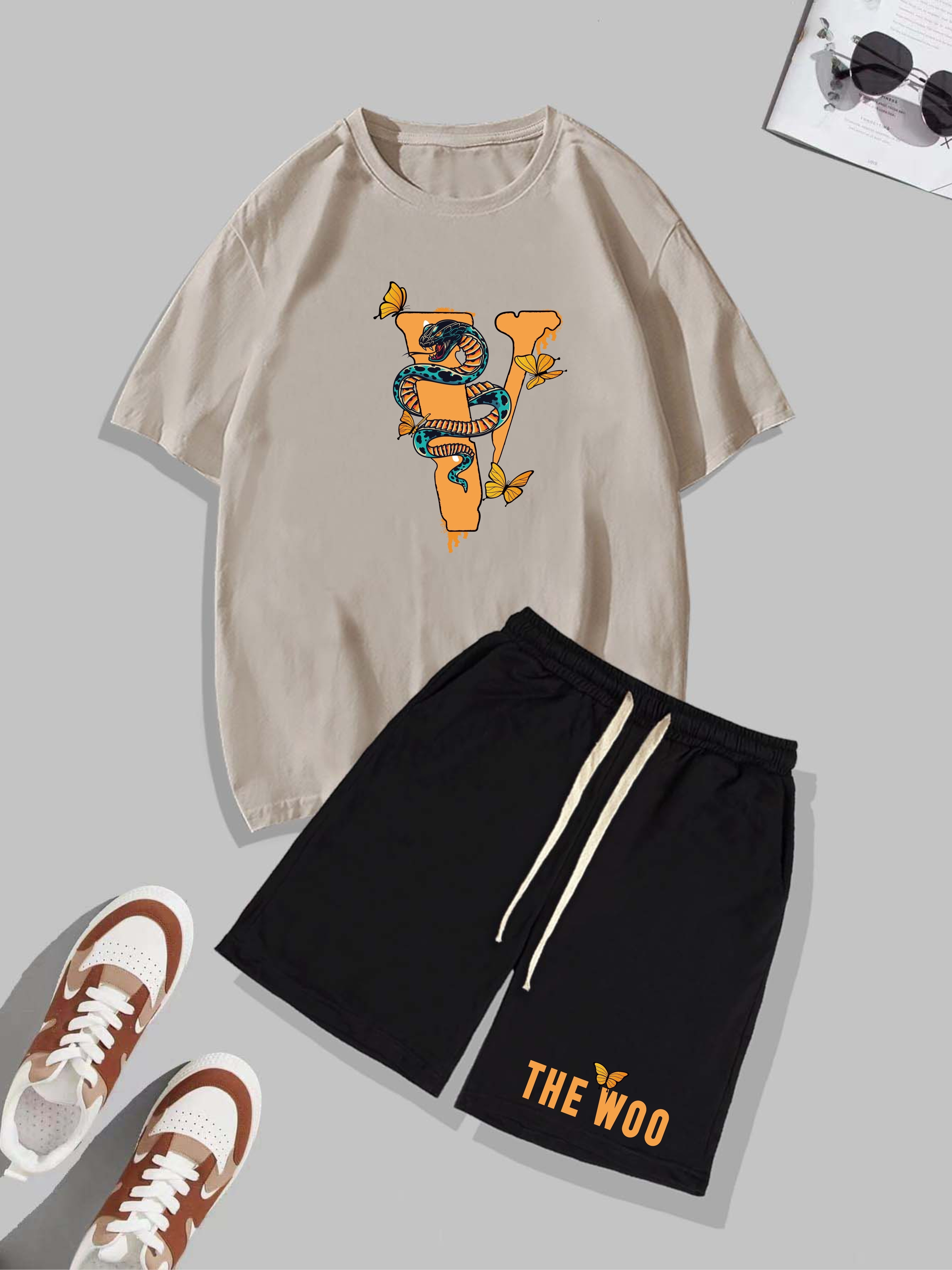 Wu-Tang Clan & Louis Vuitton Icons Print Pattern Cool Men's Shorts