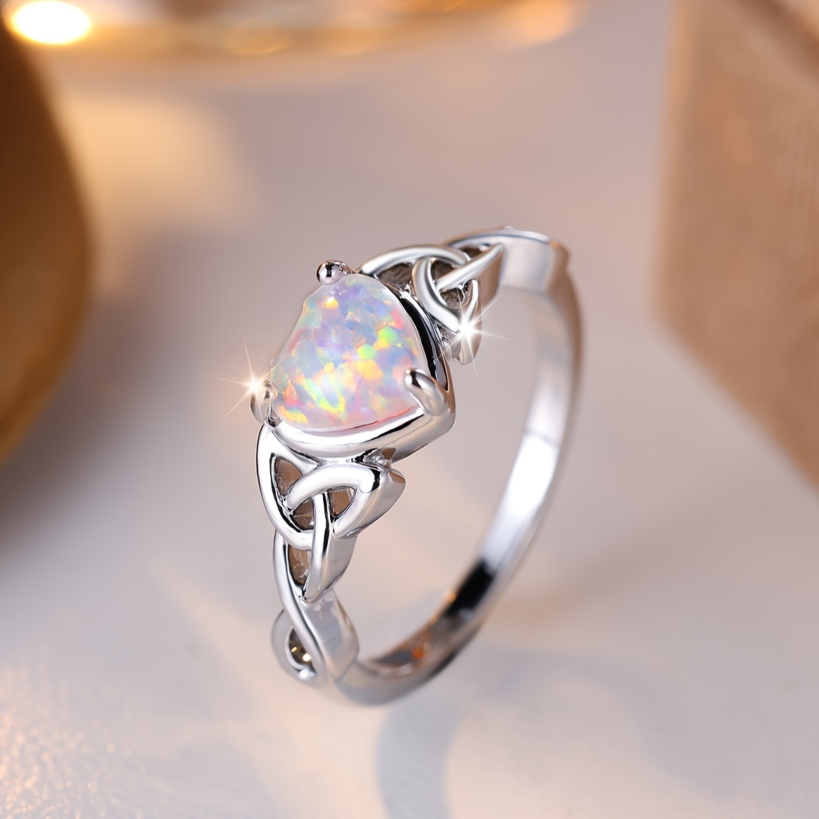 Opal celtic store ring