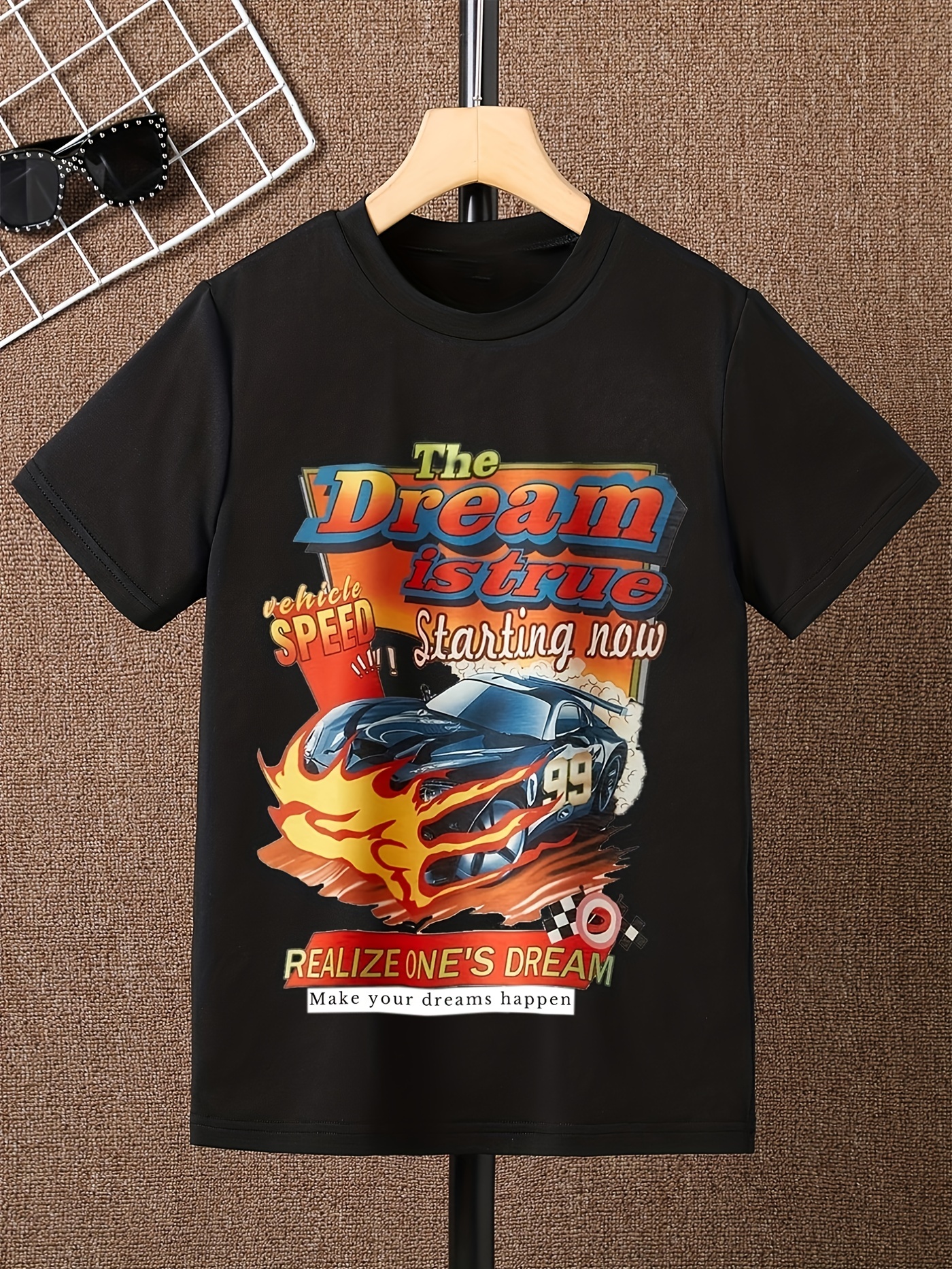 dream true car graphic t shirt Temu United Arab Emirates - Main Image