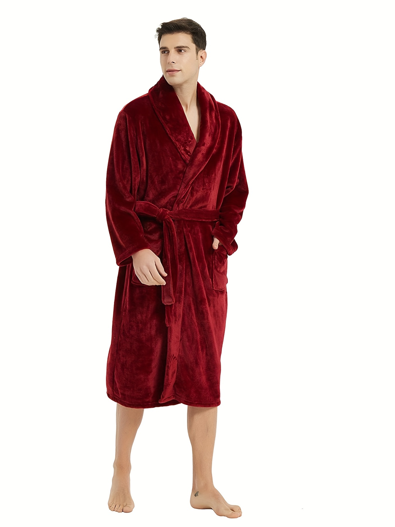 Coral Fleece Pajamas Men's Winter Thickened Plus Velvet Warm