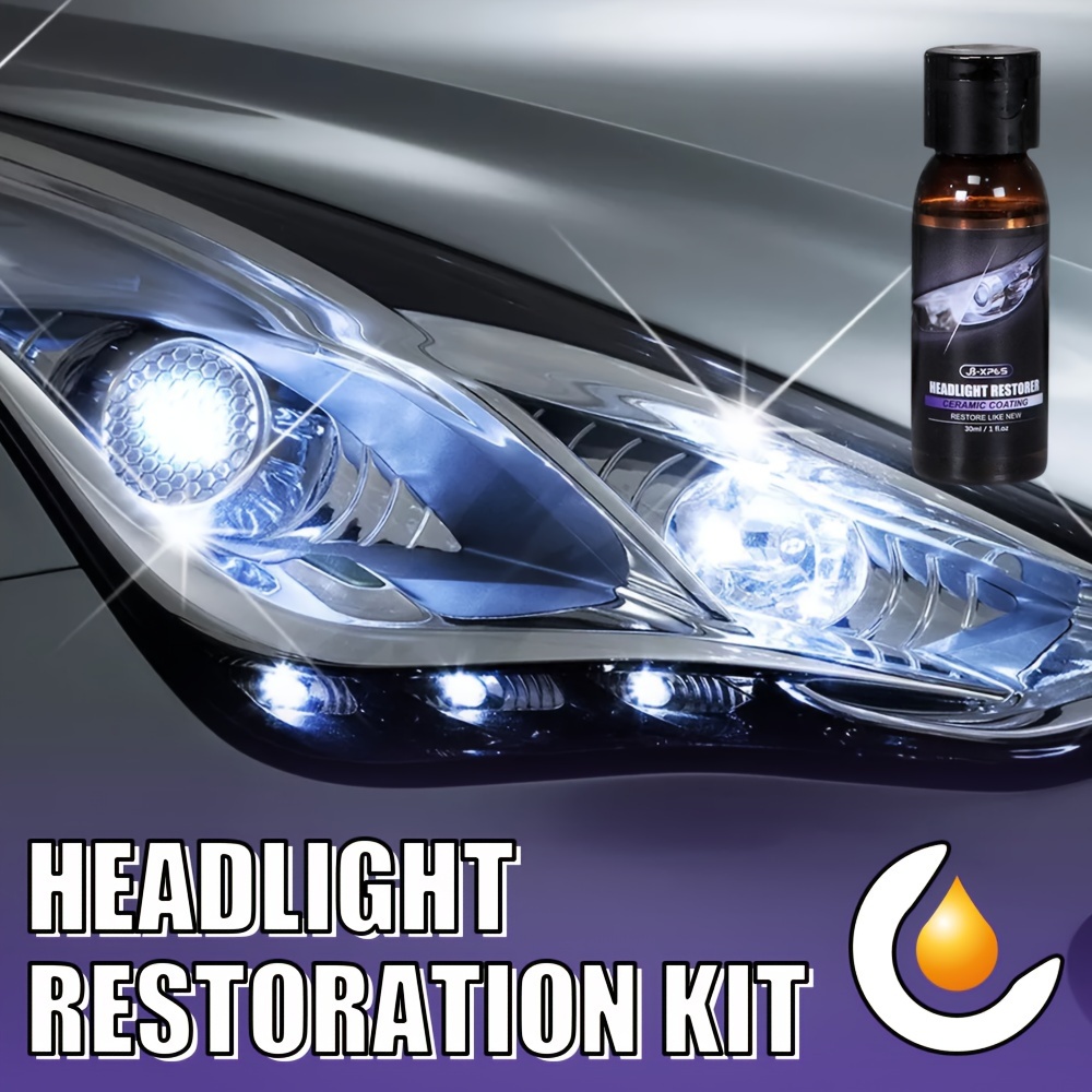 Car Light Refurbishment Repair Agent Set Car Headlight Repair Liquid Car  Light Crystal Plating Refurbishment Repair Agent - Temu