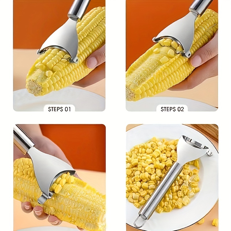  Corn Cob Peeler Stripper Tool,Corn On The Cob Remover Sheller  for Kitchen Chef Tools,Easy Good Grips and eco Friendly,Yellow: Home &  Kitchen