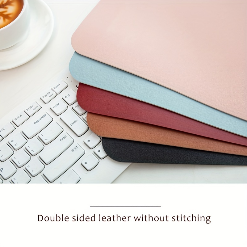 Double Sided Leather Mouse Pad Medium Office Computer Desk Pad Non-Slip 30 x 59