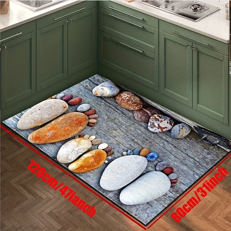 Flannel Kitchen Floor Mat Non slip Oil proof Floor Mat Soft - Temu