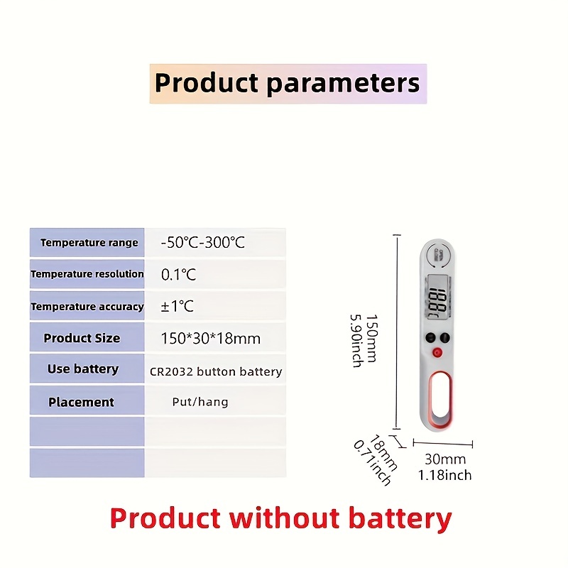 Tp-101 Digital Meat Thermometer For Cooking Food Kitchen Bbq Probe Water  Milk Oil Liquid Oven Temperature Measurement For Large Restaurant Kitchen,  Digital Temperature Sensor Meter (battery Included) - Temu