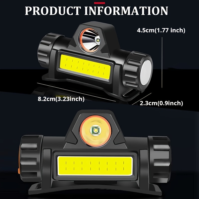 Xpe Spotlight Cob Floodlight Rechargeable Head Flashlight W Magnet Ipx4  Waterproof Usb Fast Charging 90 Adjustable Outdoor Fishing Camping, Check  Today's Deals