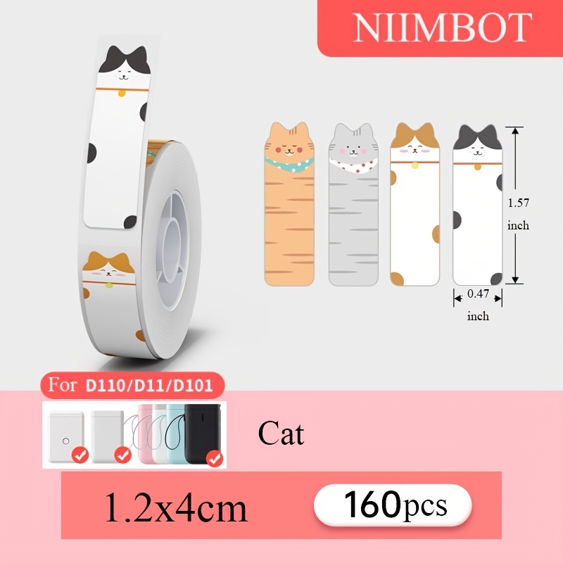 1Roll NIIMBOT D11 Cat Label Maker Tape Replacement