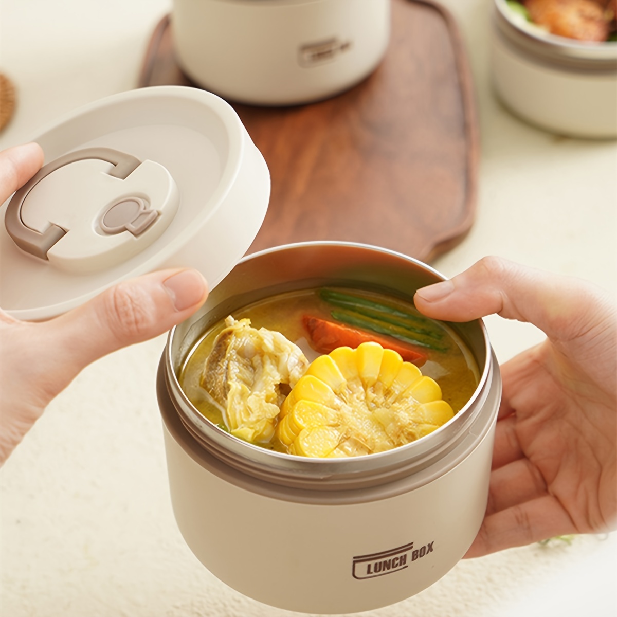 Insulated Bento Box Lunch Box With Lid Soup Bowl Porridge - Temu