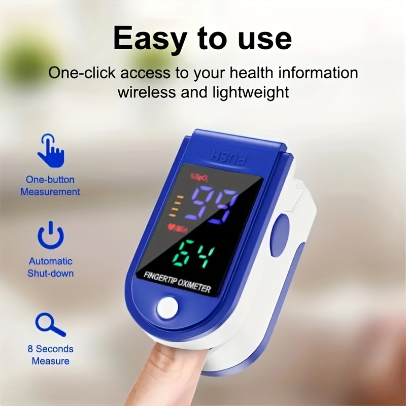 USA Heart Rate Finger Pulse Oximeter Blood Oxygen Meter SpO2 Monitor  Saturation