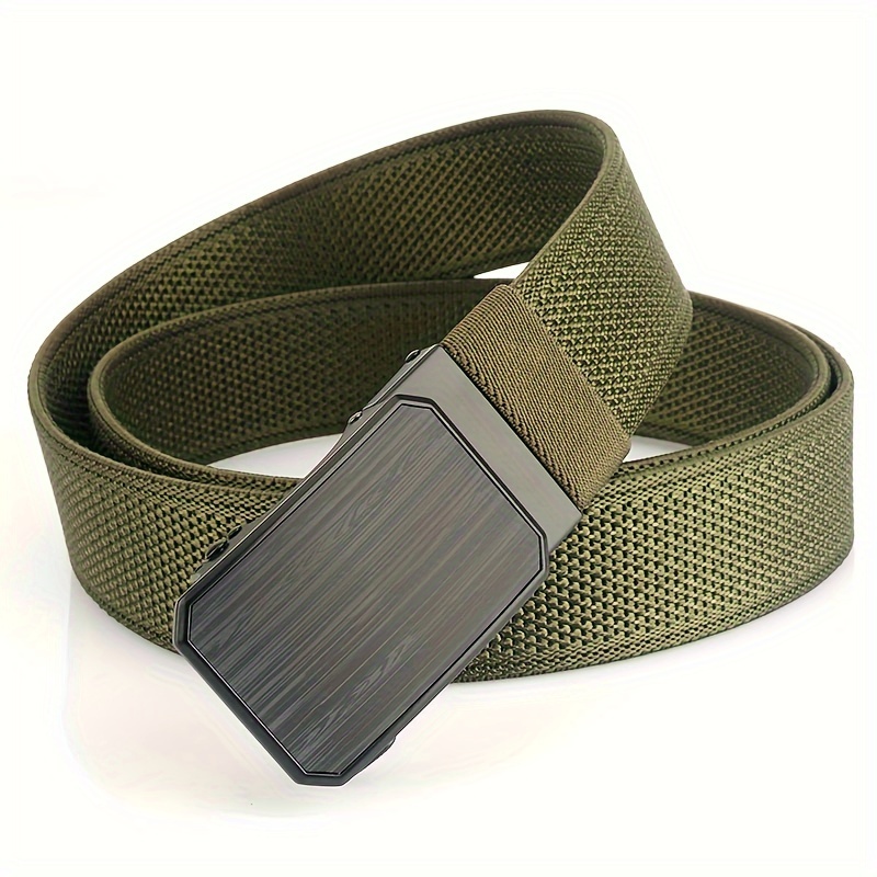 Automatic Buckle Nylon Belt Mens Elastic Belt Simple Business Belt Ideal  Choice For Gifts, Free Shipping On Items Shipped From Temu