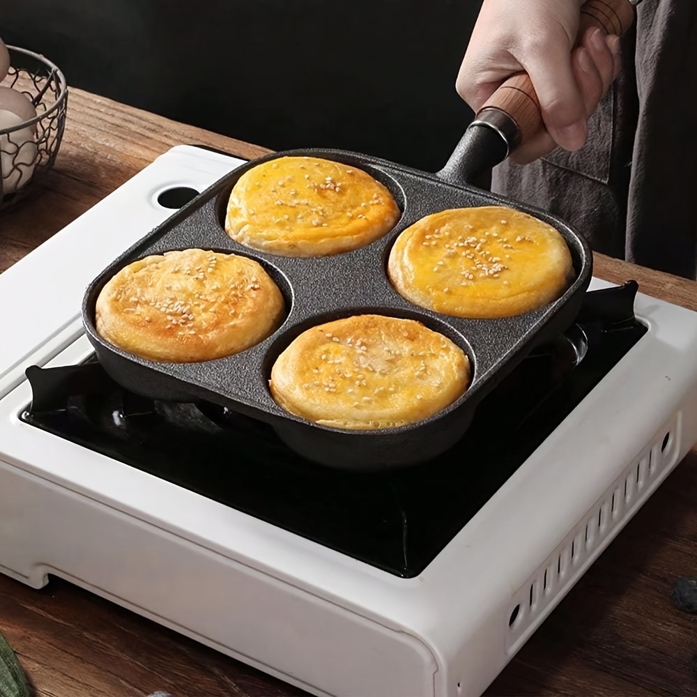 Dropship 1pc Fried Egg Hamburger Maker; Non-stick Small Flat Bottom  Household Frying Pan; Breakfast Egg Burger Pancake Pan Mold; Four-hole Fried  Egg Pan to Sell Online at a Lower Price