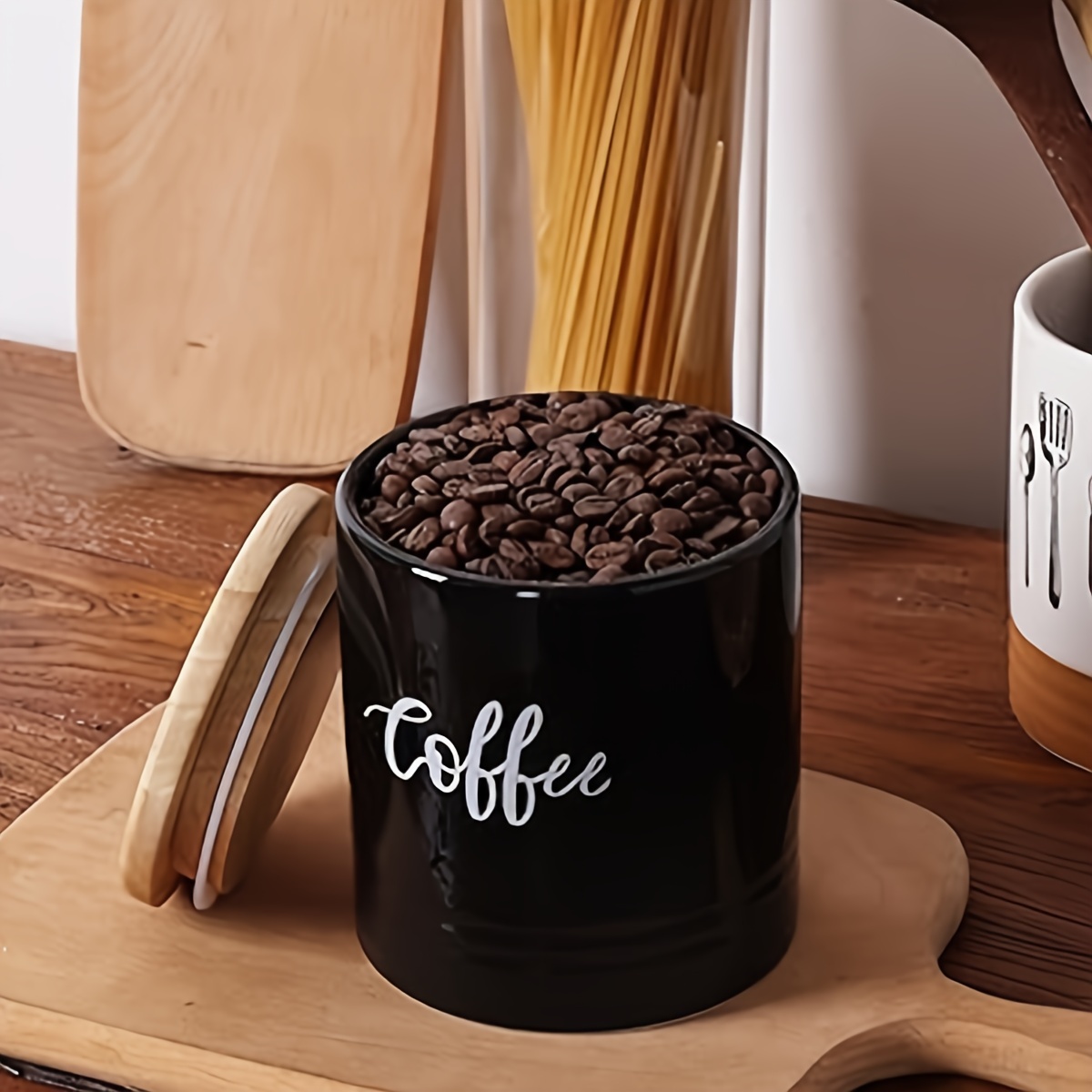 Ceramic Jar Flour And Sugar Containers Coffee Canister - Temu