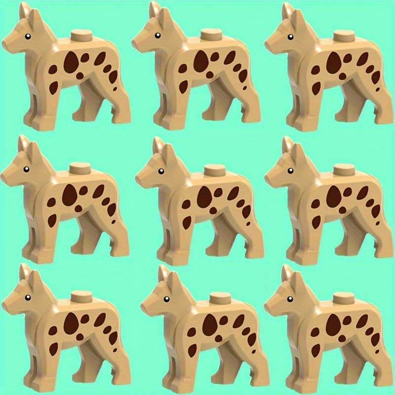 9pcs Mini German Shepherd Dog Building Blocks Set