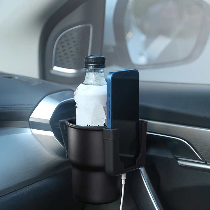Navaris Auto Getränkehalter und Expander - Auto Tisch mit Becherhalter -  zusätzliche Sicherung - Cup Holder mit Handyhalterung - Organizer in  Schwarz : : Auto & Motorrad