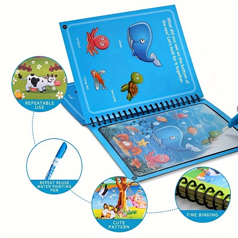 Magic Water Drawing Book: Sensory Early Education Toys Kids - Temu