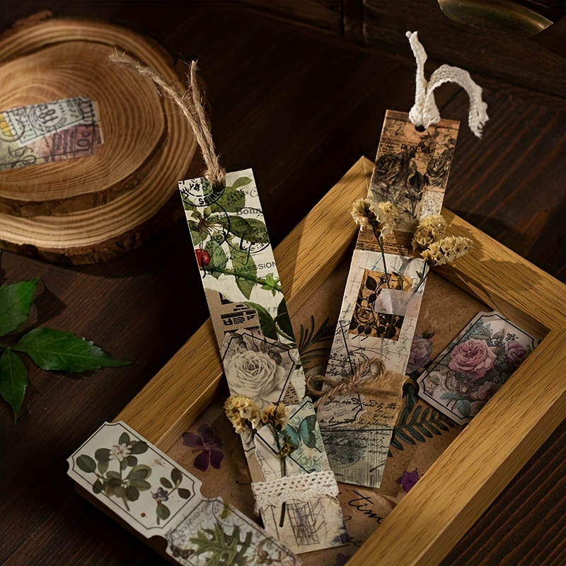Vintage Renaissance Plant Flower Adhesive Stickers