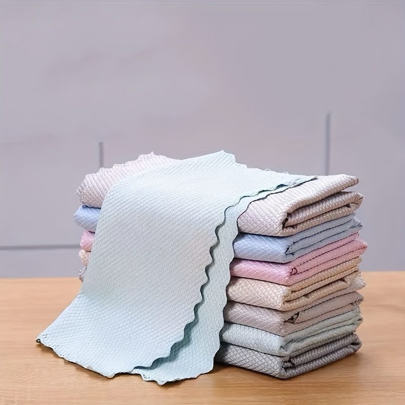 5/10pcs Thickened Magic Cleaning Cloth Streak Free Reusable Microfiber Cleaning  Rag
