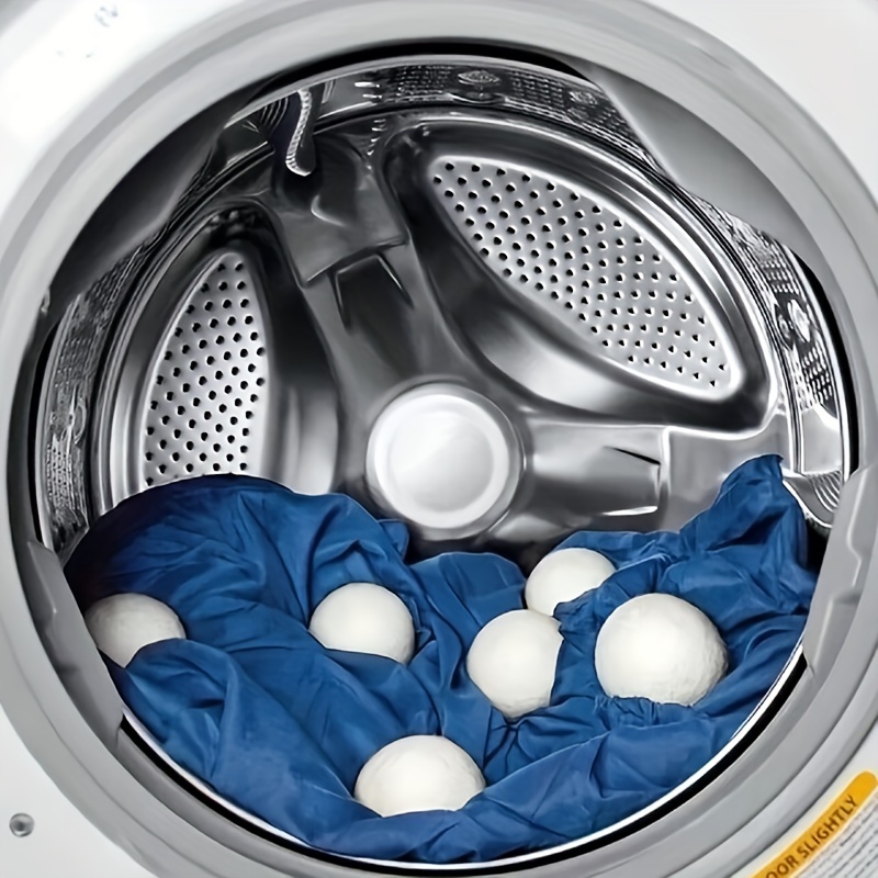 Irfora 6 piezas 7 CM bolas de lana secadora de ropa lavandería ecológico  suavizante deshumidificación Disminuye el tiempo de secado lavado  reutilizable libre de estática Irfora Bola de fieltro