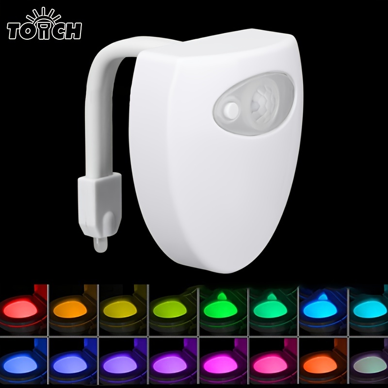 16 Colors Toilet Light Human Motion Sensor Night Light - Temu