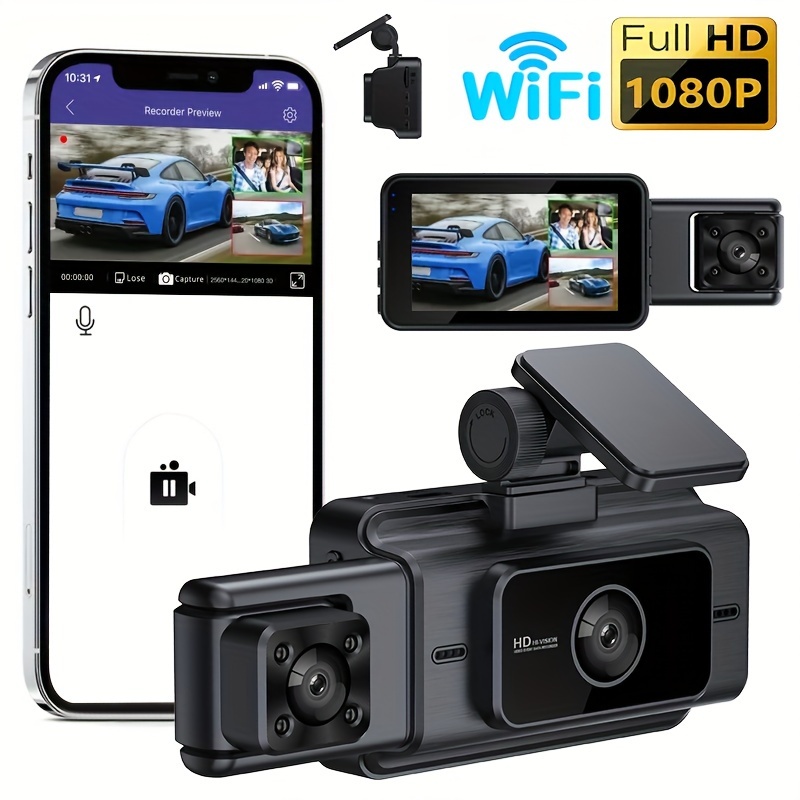 Dashcam pour voiture - Mini dashcam avec caméra WiFi / sans fil