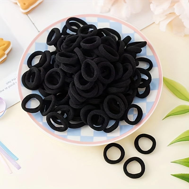 500 Pcs Black Elastic Hair Rubber Bands for Girls Mini Soft Rubber Bands for Women,Hair Products,Temu