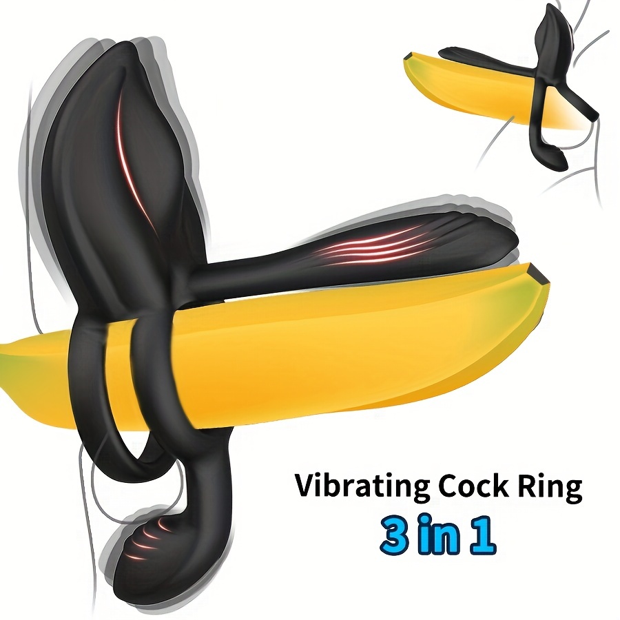 Sextoys pour couples et hommes avec 3 moteurs - vibrateur à anneau pénien  avec 7 modes de vibration et modes de léchage de langue, vibrateurs sexuels