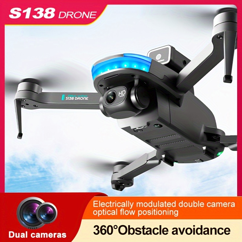 Drones K911SE con cámara para adultos, cuadricóptero con sistema de cámara  4K HD 3, dron de rango de control largo para principiantes, zoom 50X