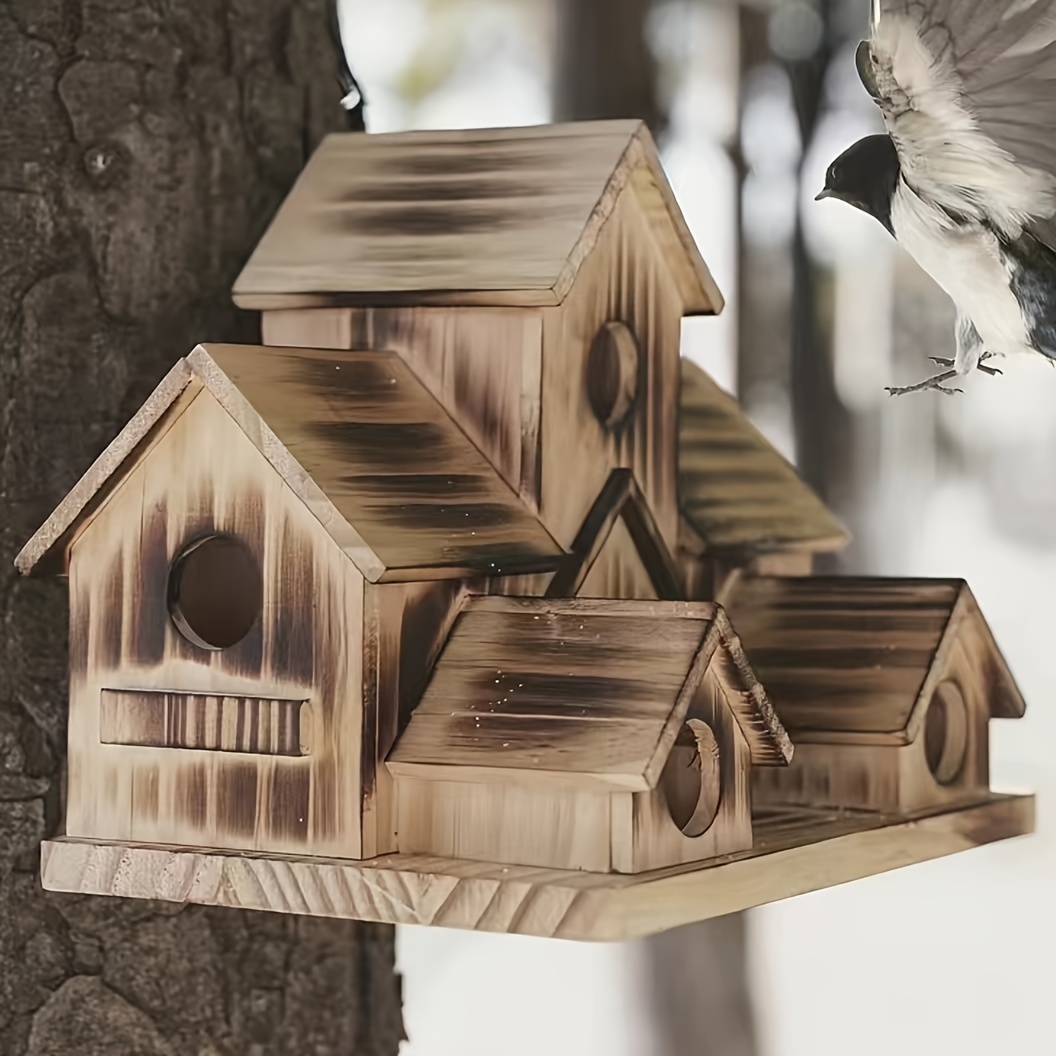1 pièce Maison D'Oiseau Extérieur Suspendu Colibri Nid , Naturel Herbe  Tissé , Jardin Fenêtre Maison Pour Petit Moineau Et, Mode en ligne