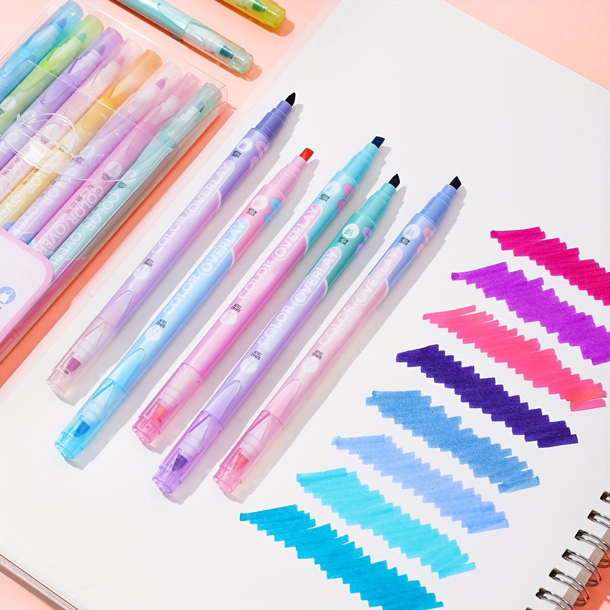 Magic Color Changing Highlighter Set Double Pen Tip Handbook - Temu