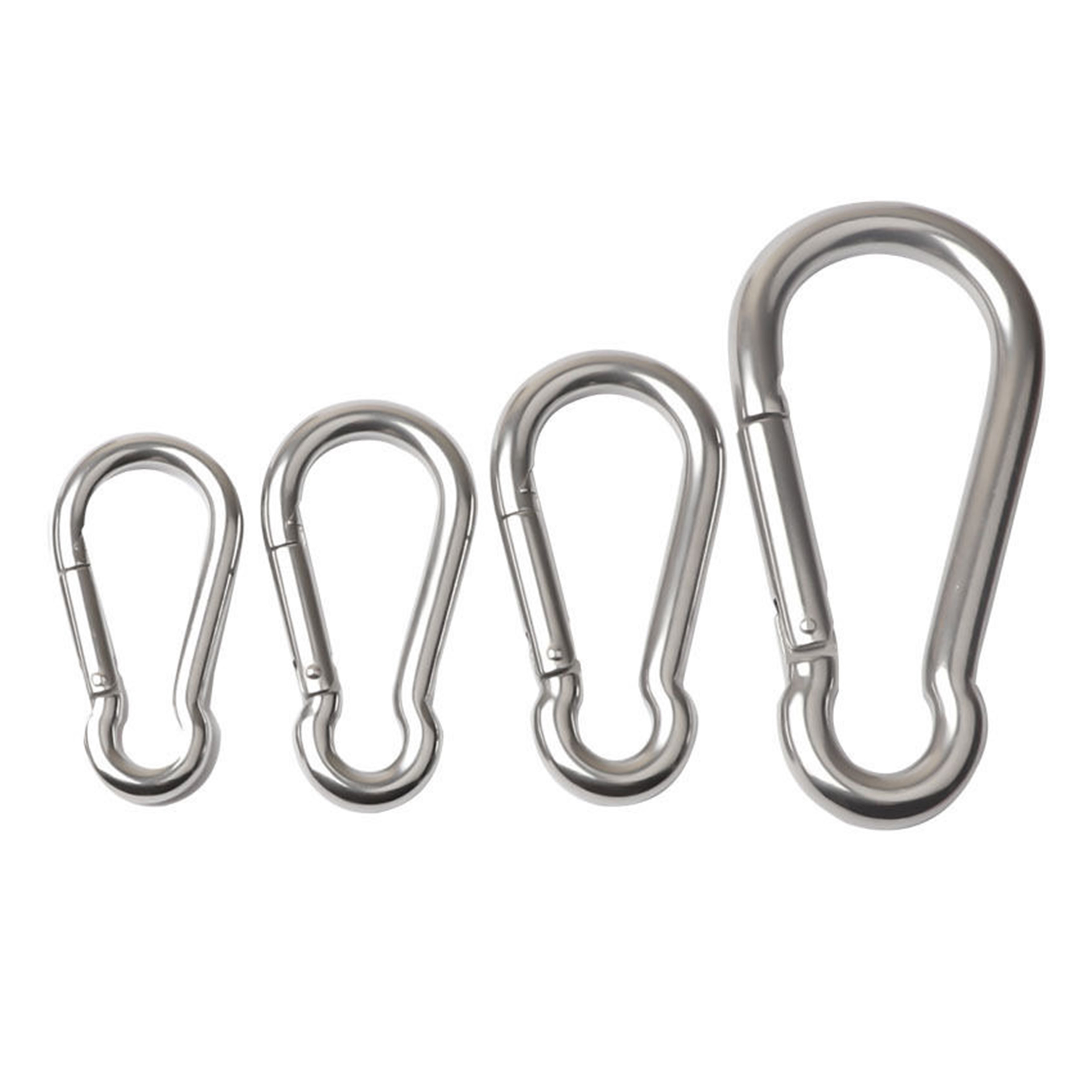 Stainless Steel Heavy Duty Carabiner Keychain EDC Quick Release Hooks With Key  Ring Snap Spring Clips Hooks MN01