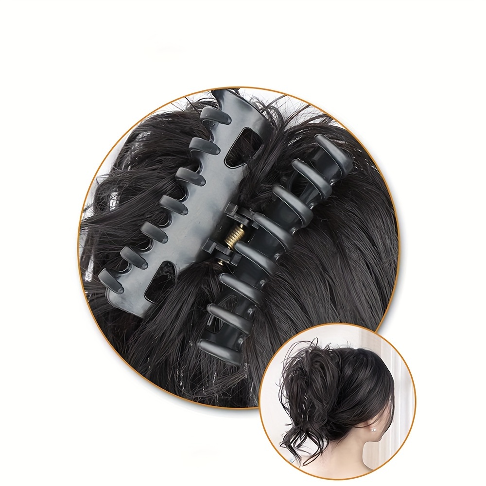 NEGJ Claws Clip In Messy Hair Bun Curly Clip In Claws Hairpieces For Women  Dish Hair Claws Bun Braiding Hair Hair Extension Holder for Washing Debra  Mannequin Head Makeup Doll Head Mannequin