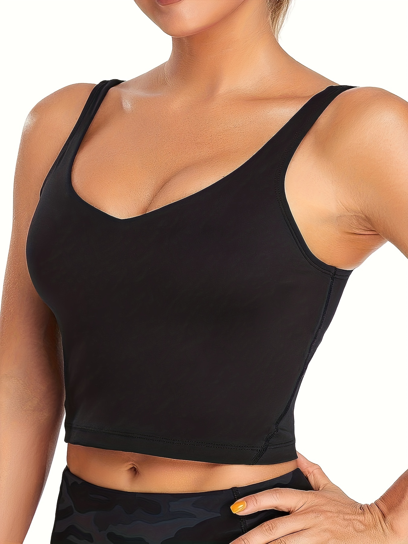 Women Fitness Bra Tight Sport Tank Top Gym Underwear Sexy Seamless Yoga  Vest Back Cross Shoulder Strap (Color : K, Size : Large)