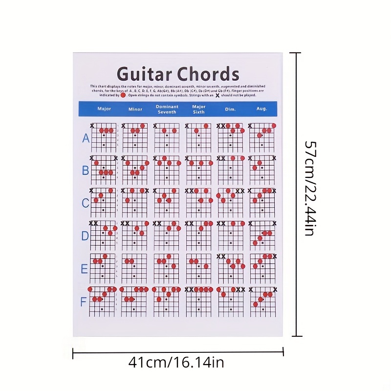 Electric Bass Guitar Chord Chart 6 String Guitar Chord - Temu