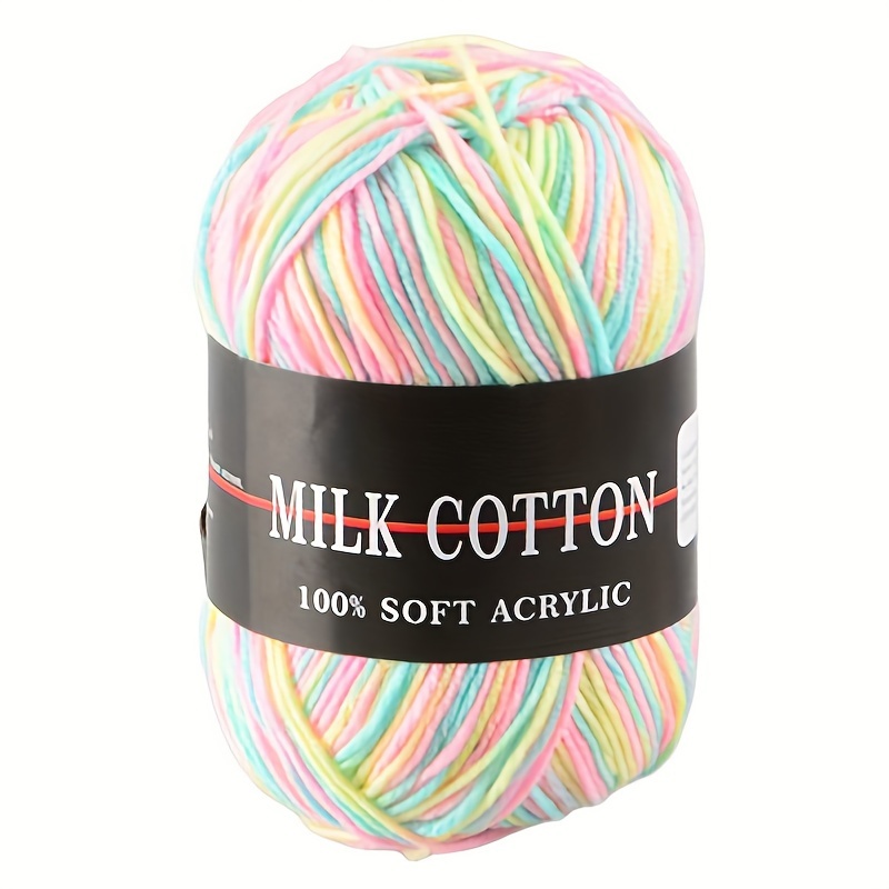1 Solid Color Milk Soft Cotton Yarn Chunky Yarn For - Temu