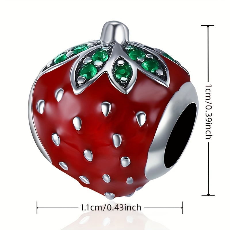 PandaHall Elite 30pcs Strawberry Beads, 3D Fruit Beads Lampwork Glass Beads  Spacer Loose Beads Red Cute Charms Imitation Strawberry Pendants for  Jewelry Bracelet Making DIY Crafts 