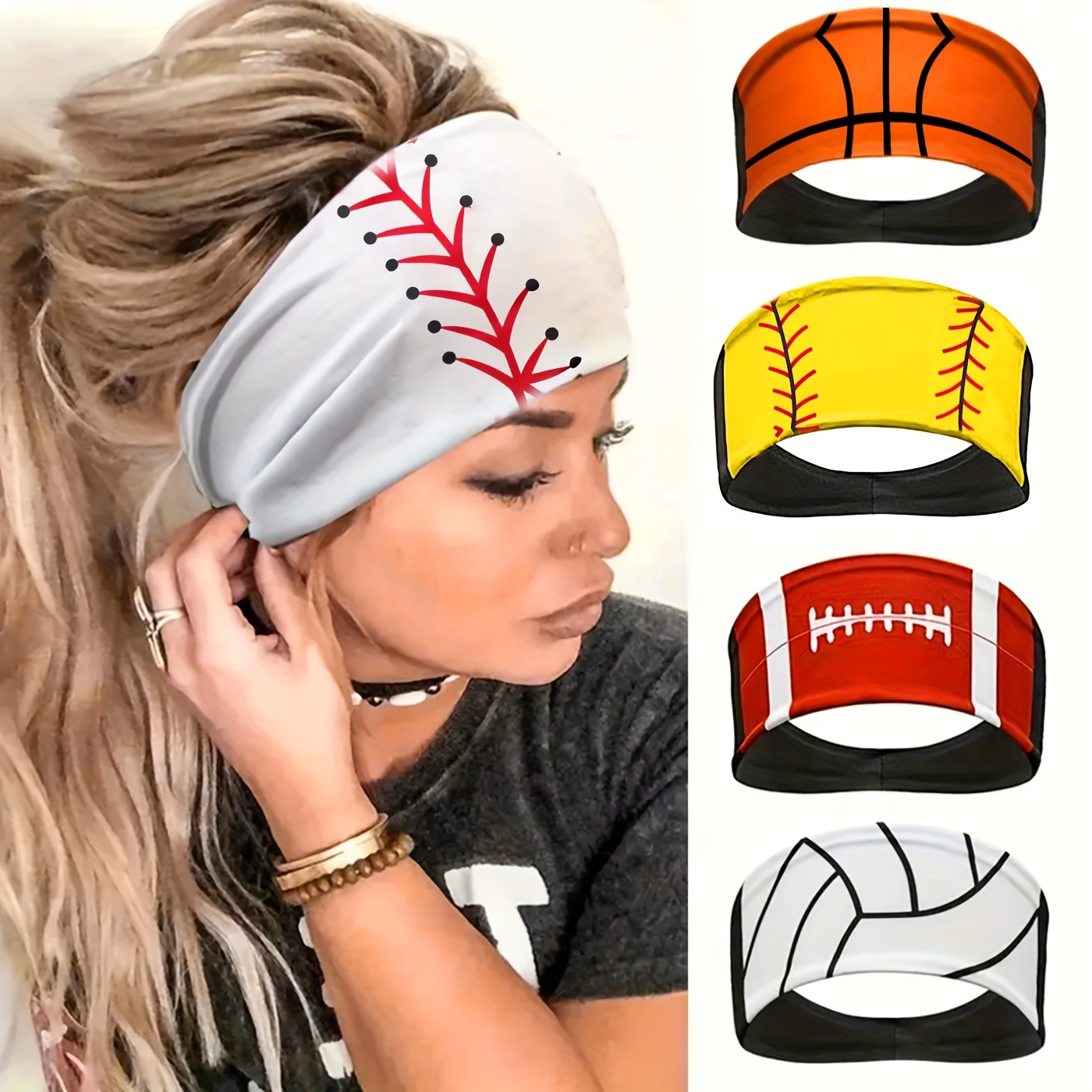 1pc New Women's Sports Wide Headband Yoga Headband, Fitness, Running Sports  Headband, Sweat-Proof, Anti-Slip And Breathable Hair Accessories