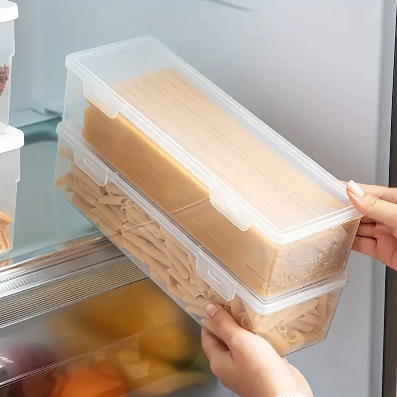 1pc, Kitchen Food Storage Box, Grains, Miscellaneous Food Storage Box,  Sealed Noodle Storage Box With Lid, Food Grade Refrigerator Transparent  Fresh-k