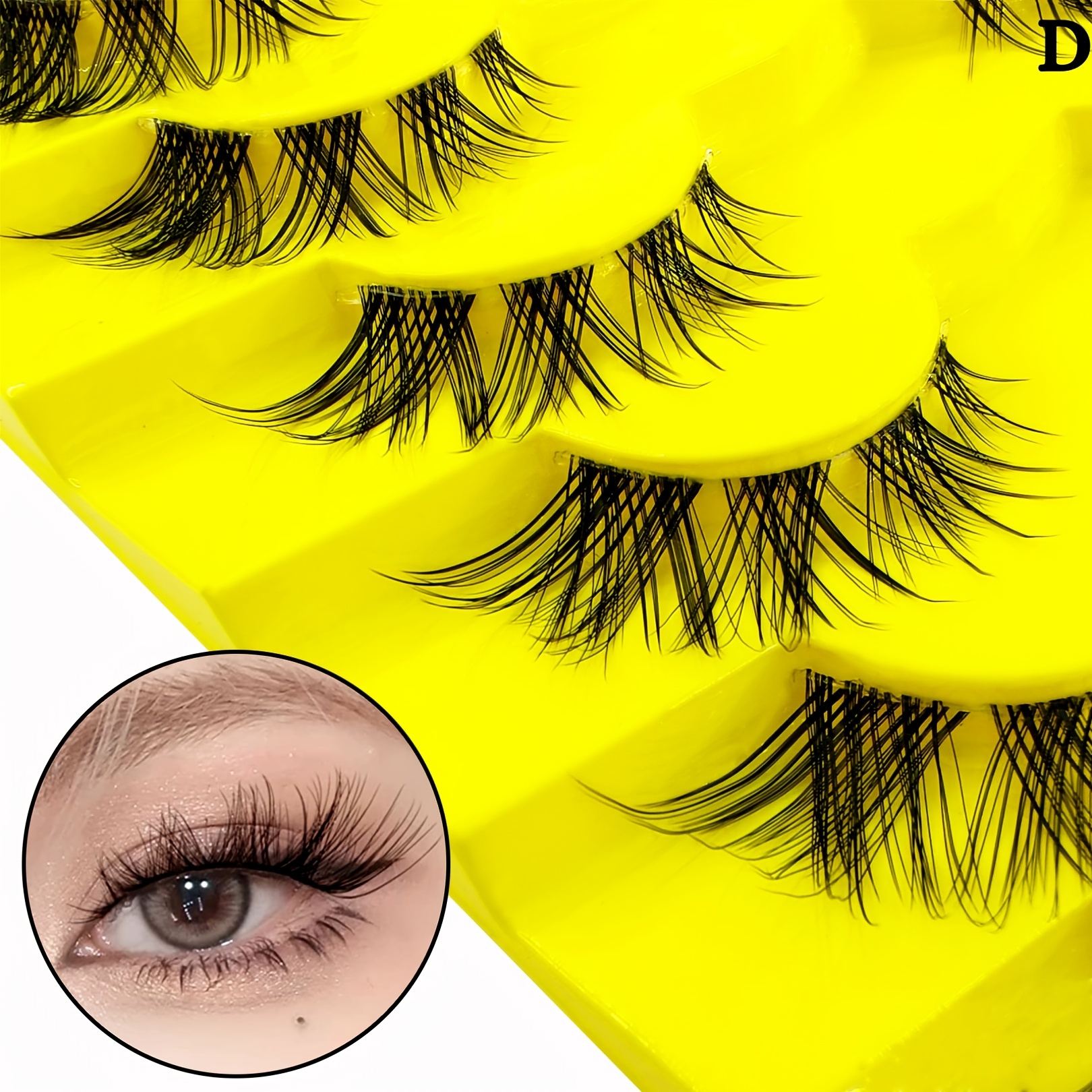 7 Pairs Cat Eye Lashes Curling Sexy DIY Extension Natural False Eyelashes