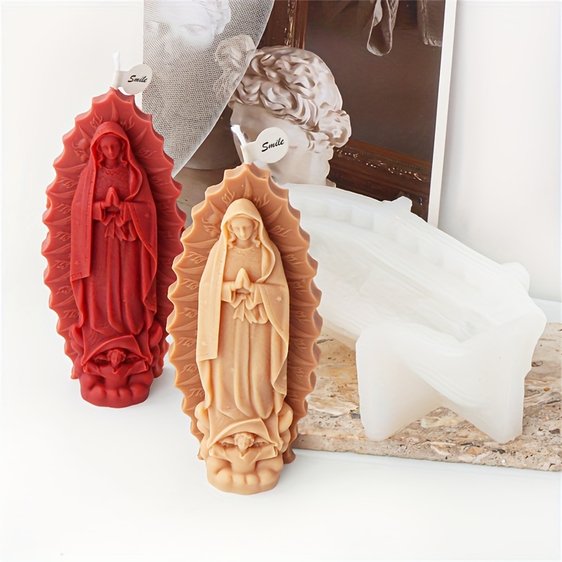 Virgin Mary Molds Silicone Candle Making Molds Epoxy - Temu