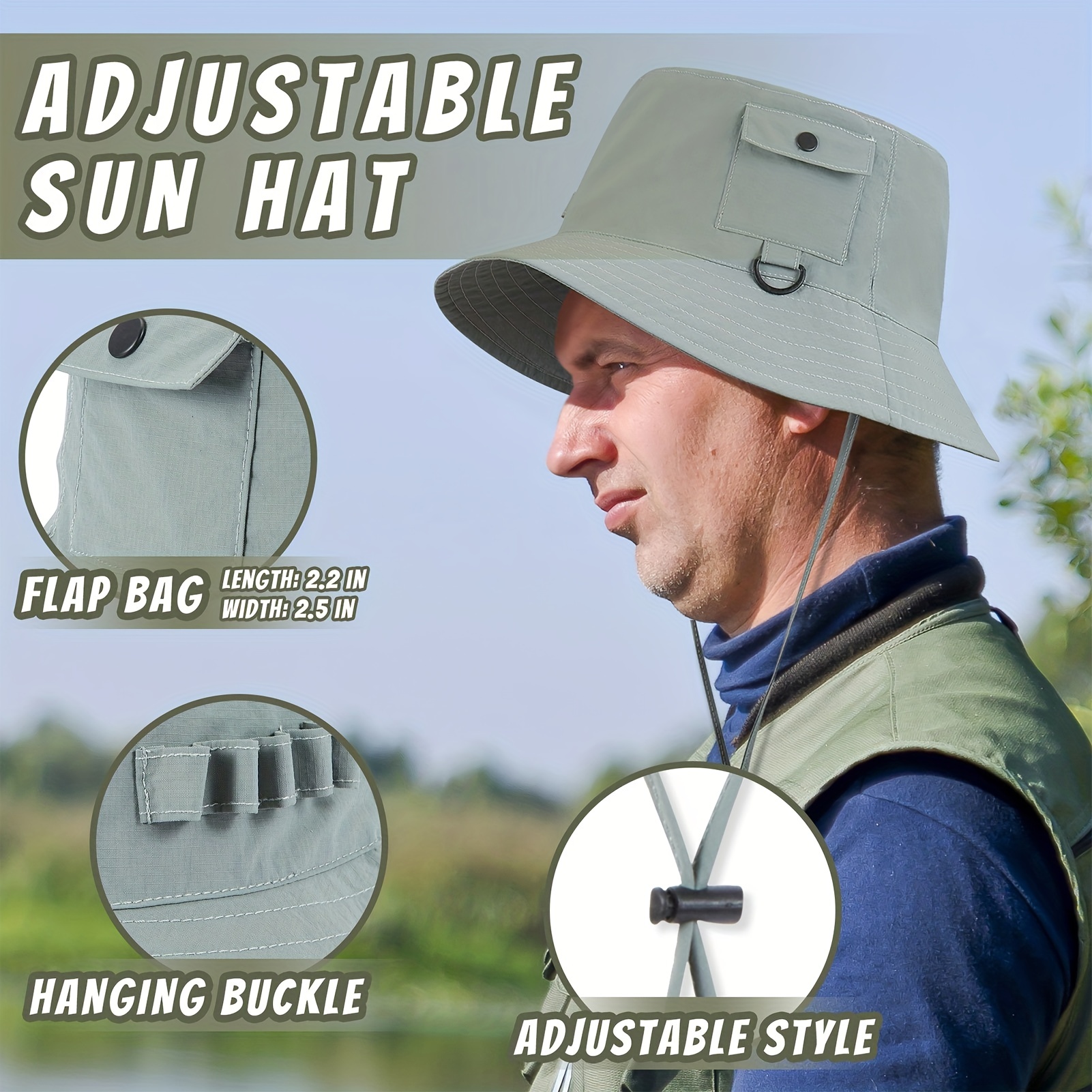 Summer Bucket Hat Sun Hats Travel Fishing Hat Waterproof Outdoor Uv  Protection Foldable, Today's Best Daily Deals