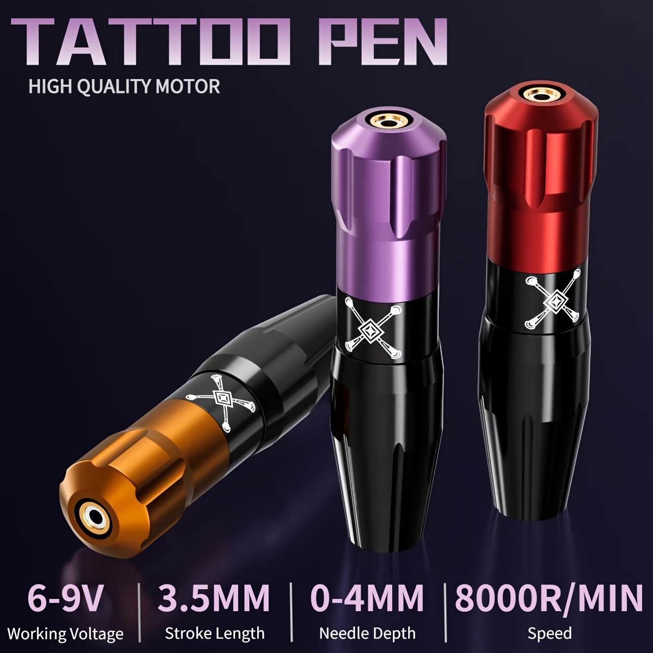 LIUMATE Tattoo Pen Machine Kit Completo Penna rotante del Kit tatuaggi con  30 pezzi di cartucce aghi Display digitale Alimentatore per tatuaggio  Pedale per principianti e tatuatori : : Bellezza