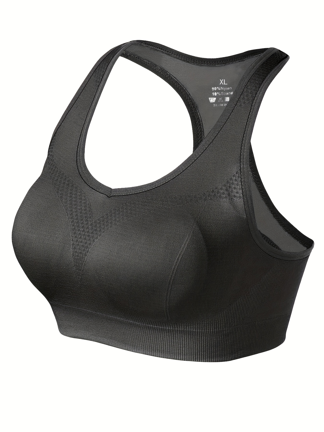 Comfortable Cutout Vest Sports Bra Plus Size, Black / XXL in 2023