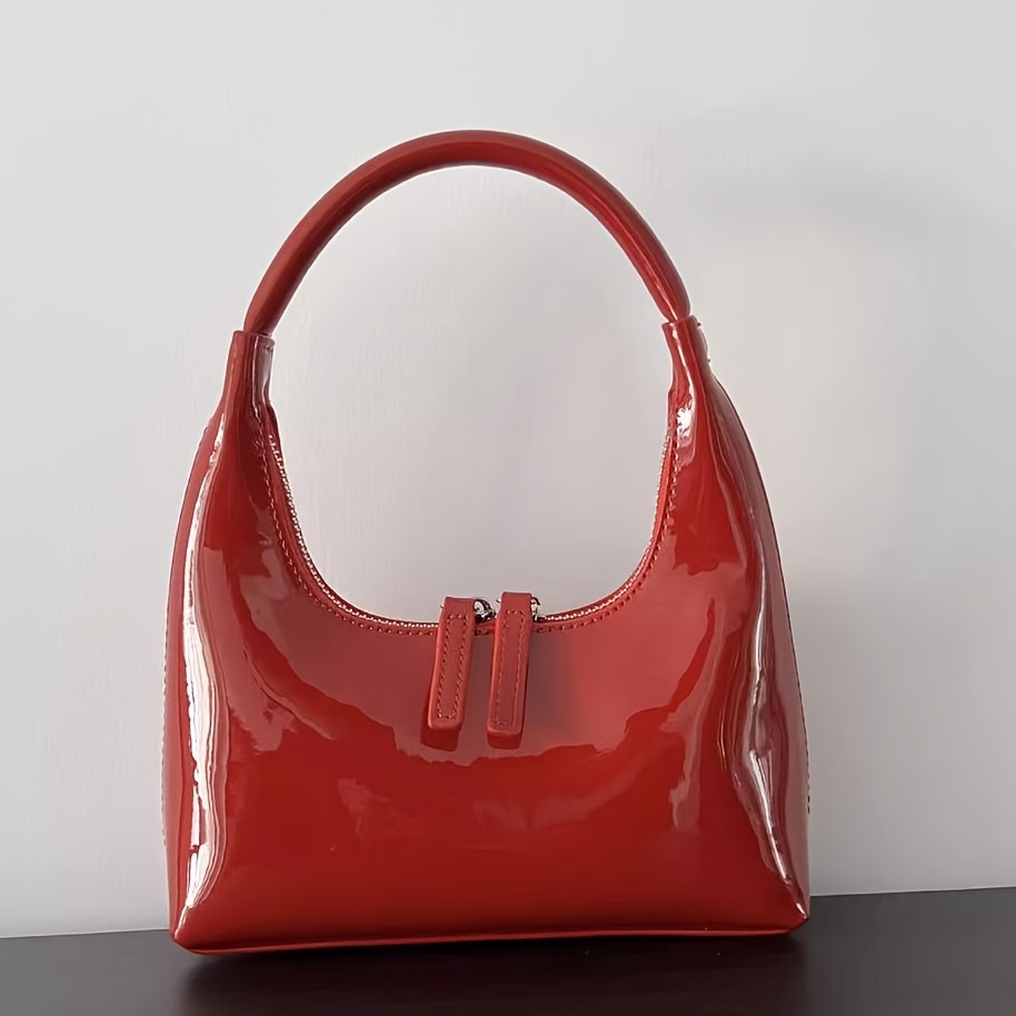 Trendy Solid Color Baguette Bag, Niche Metal Planet Decor Shoulder Bag,  Stylish Underarm Bag - Temu