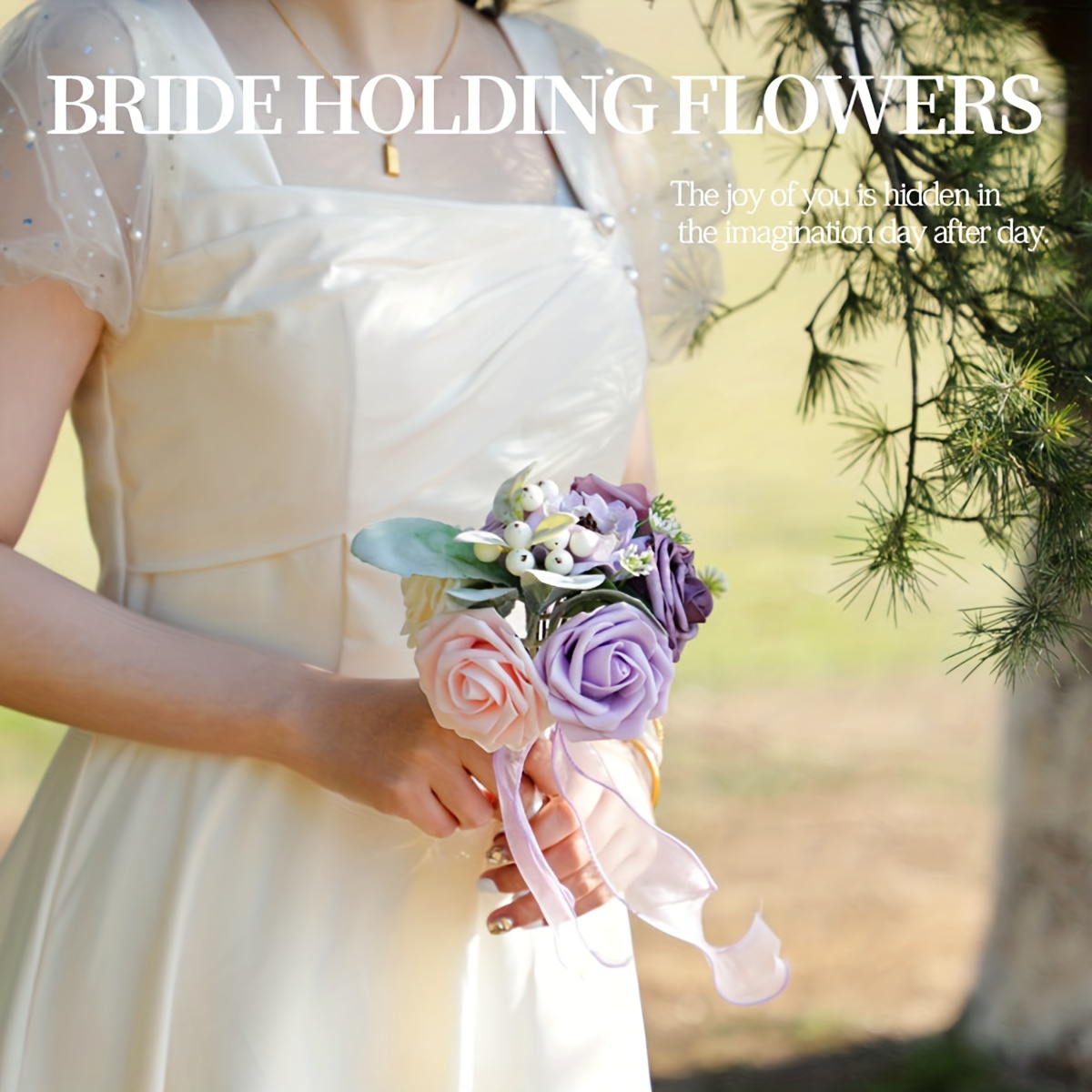 Gorgeous Color Block Wedding Bouquet With Silk Ribbon Lace - Temu