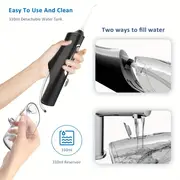 Electric Water Flossers For Teeth, Whitening Dental Oral Irrigator, Rechargeable Cordless Waterproof Whitening Teeth Brush Kit At Home And Travel details 2