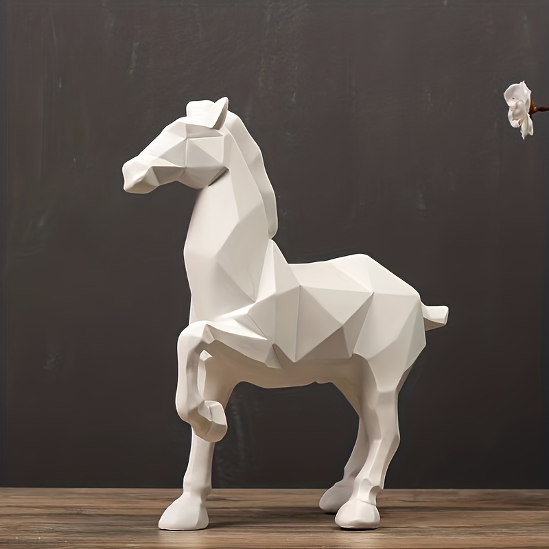 Collier cheval or origami pendentif cheval cheval géométrique