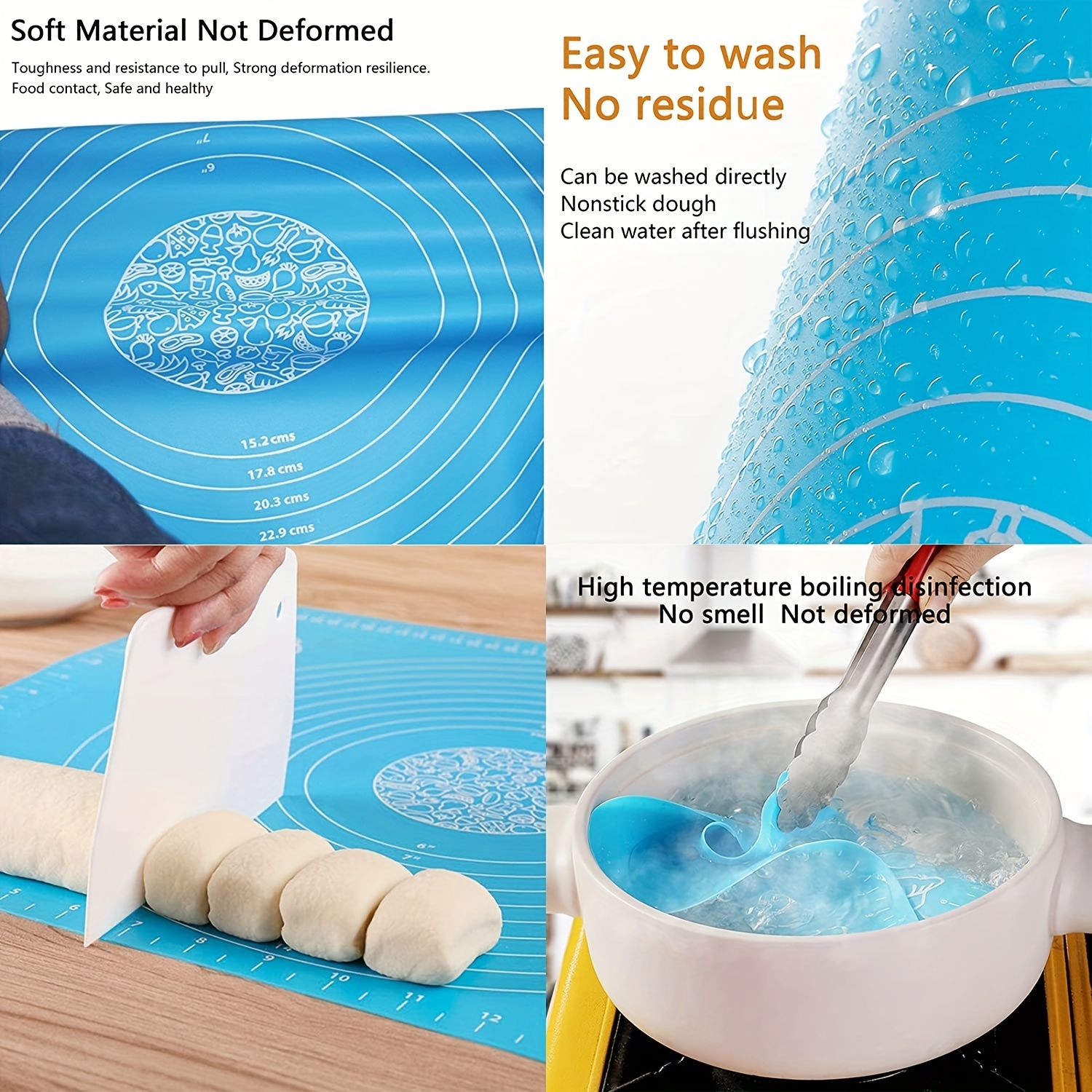 Hot Sale Thick Silicone Pastry Mat Rolling Dough Silicone Kneading