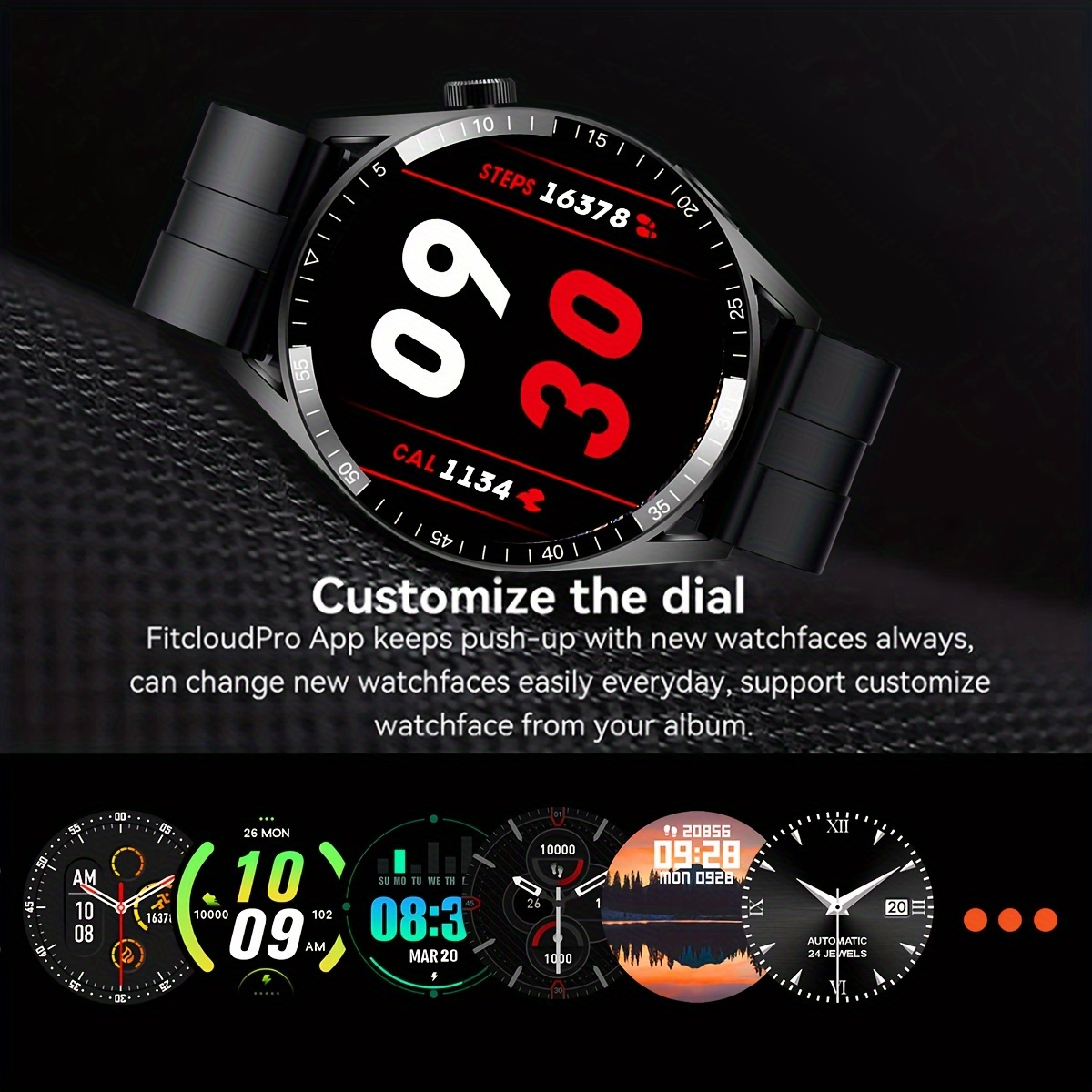 1pc mens smartwatch with 1 32 tft display stainless   wireless 5 3 usb charging 360p resolution 36v jl7012f6 chip rechargeable lithium polymer battery call message alerts sports exercise   4