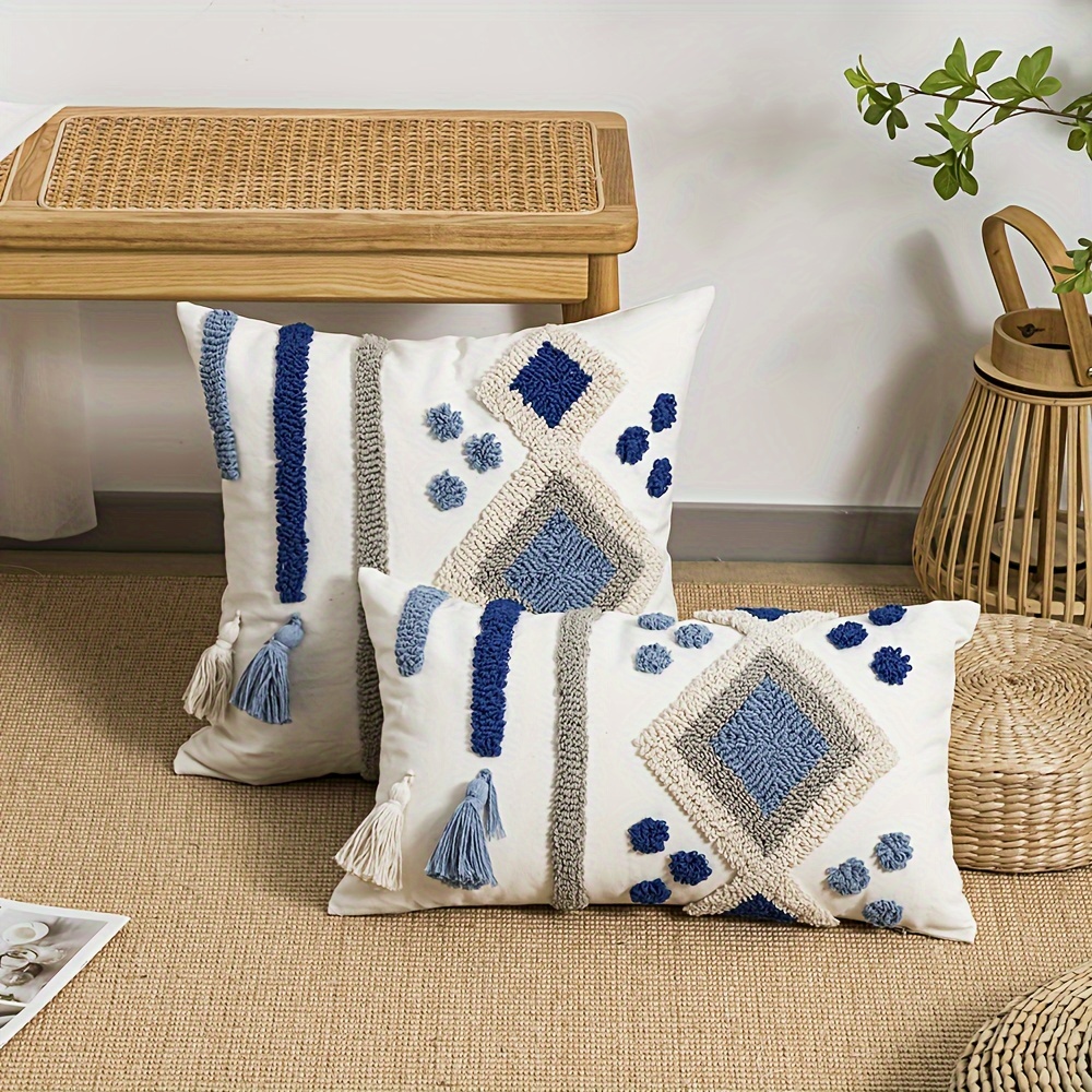 Square Pillow Cover Bohemian Loop Suitable For Bedroom Living Room Sofa Cushion Cover