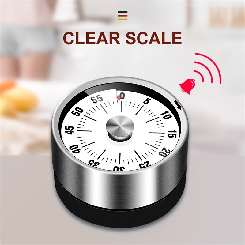 Stainless Steel Mechanical Cooking Baking Timer With Magnet - Temu